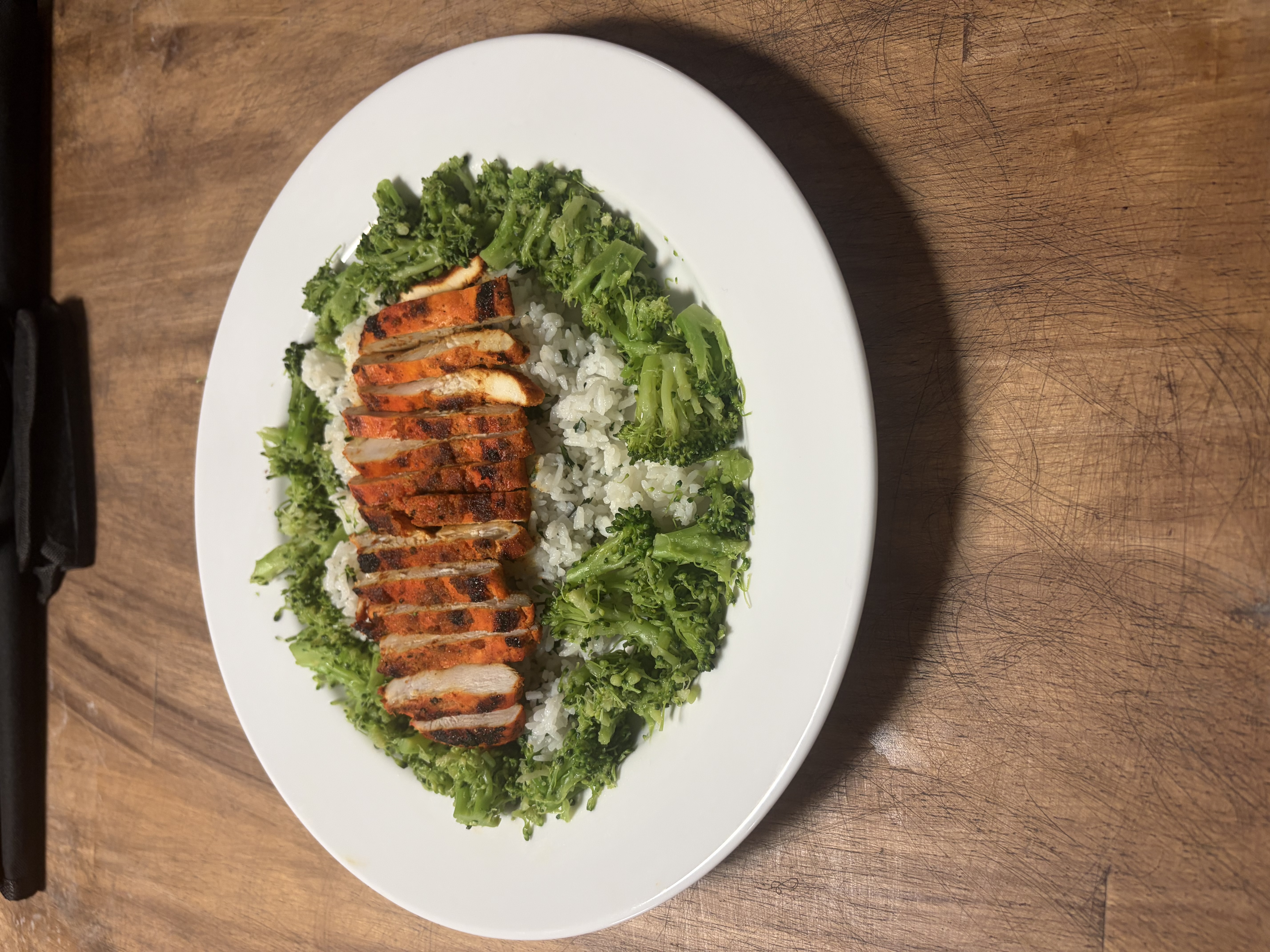 Grilled Chicken, Rice, and Broccoli