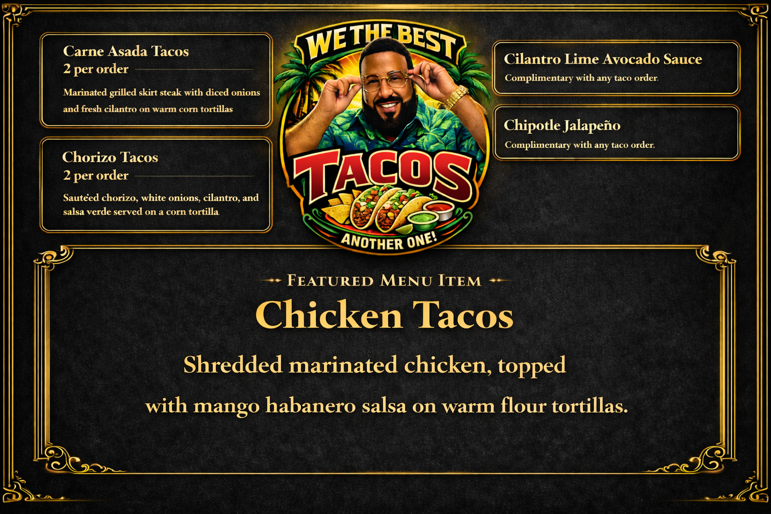 Food Truck Menu
